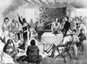 Sitting Bull Raad, 1877 door American School